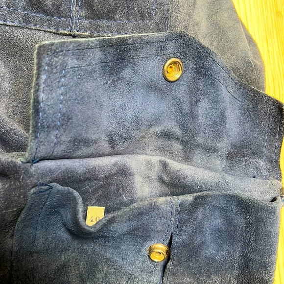 American Vintage Blue & Suede Leather Reversible Jacket - Picture 15 of 16